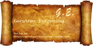 Gerstner Eufrozina névjegykártya